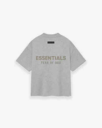 Essentials V Neck Light Heather Grey T Shirt