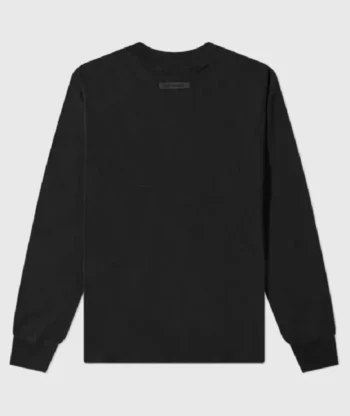 Essentials Long Sleeve Polo Black Sweatshirt