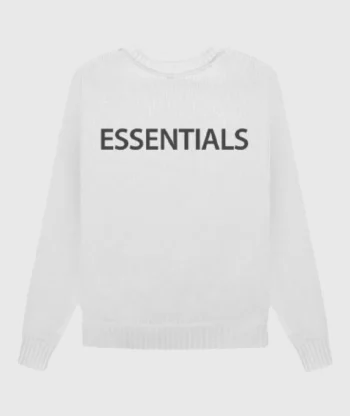 Essentials Overlapped White Sweatshirt